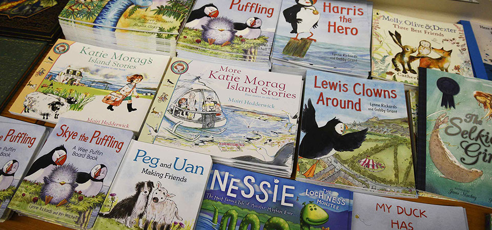 Our book shop in Portree on the Isle of Skye sells many childrens books