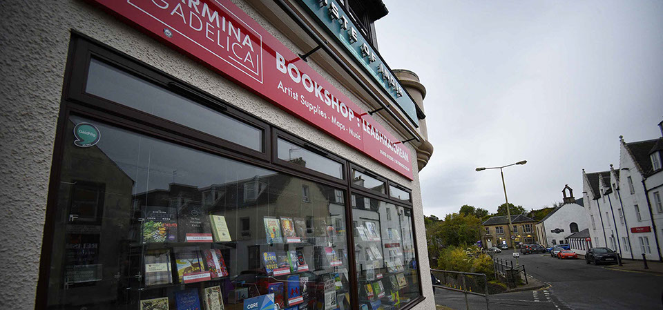 Our book shop is located in Portree on the Isle of Skye selling many products including art supplies music and fishing supplies
