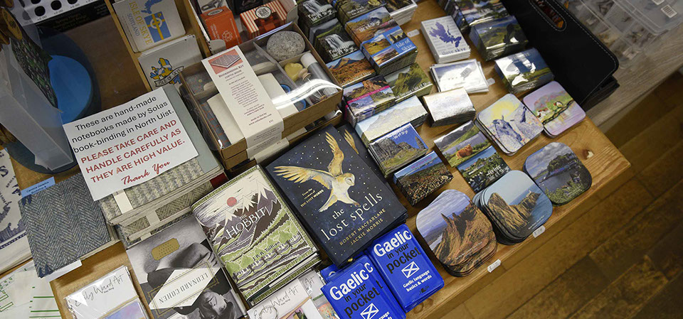 Purchase gifts and souvenirs from our book shop in Portree on the Isle of Skye