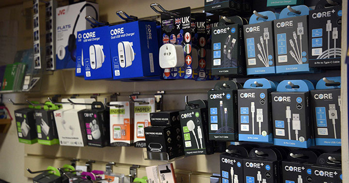 Our book shop on the Isle of Skye has a large electronic goods section selling adaptors